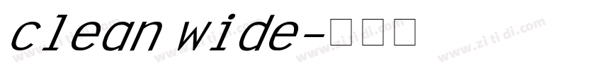 clean wide字体转换